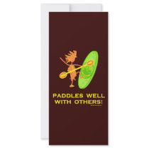 Whitewater Kayak - Paddles Well With Others 2 Personalized Rack Card