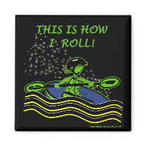 Whitewater Kayak Roll Magnet
