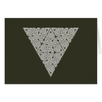 Whitework Triangle Knot Card