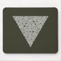Whitework Triangle Knot Mousepad