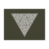 Whitework Triangle Knot Postcard