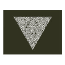 Whitework Triangle Knot Postcard postcards