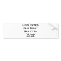 Whitman Quote 10a Bumper Sticker