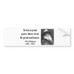 Whitman Quote 12b Bumper Sticker