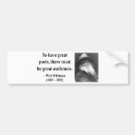 Whitman Quote 12b Bumper Sticker
