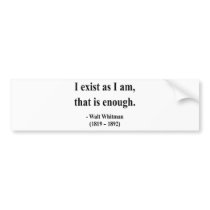 Whitman Quote 3a Bumper Stickers