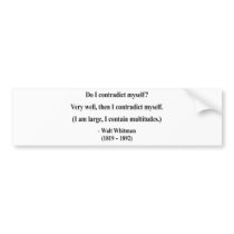 Whitman Quote 6a Bumper Stickers