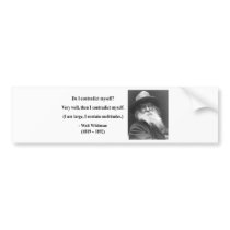 Whitman Quote 6b Bumper Sticker