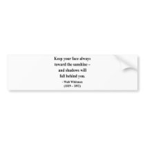 Whitman Quote 7a Bumper Sticker