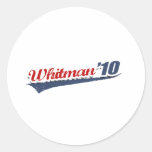 Whitman Team Round Sticker
