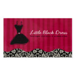 Whitney Black and Red Damask Chic Business Card business cards