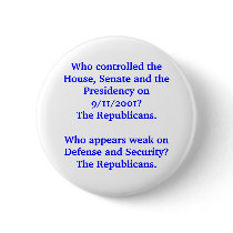 Who appears weak on Defense and Security? GOP buttons