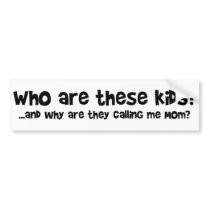 Who are these kids? bumper stickers by BoogieMonst Who are these kids? bumper stickers