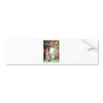 "WHO ARE YOU?" THE CHESHIRE CAT ASKS ALICE. BUMPER STICKERS