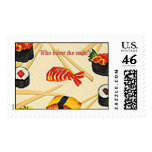 Who Burnt the sushi? postage