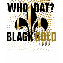 Who dat? Black gold hearts/Fleur de Lis t-shirts