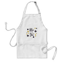 Who Dat's FUN in Black & Gold Apron