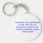 Who had not had pleasure in a good novel keychain