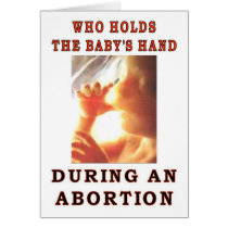 WHO HOLDS THE BABY'S HAND CARD
