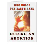 WHO HOLDS THE BABY'S HAND CARD