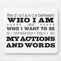 Who I Am Grey Mousepad