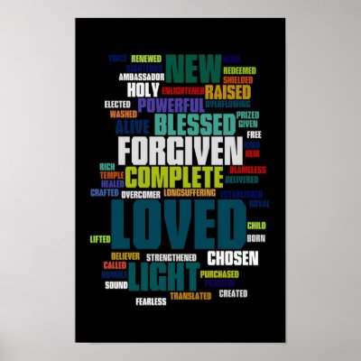 Who I am in Christ Poster print