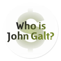 Who Is John Galt? Money Symbol stickers by PreciousDesigns Who Is John Galt? Money Symbol stickers