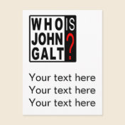 Who Is John Galt? postcard