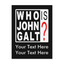Who Is John Galt? postcard
