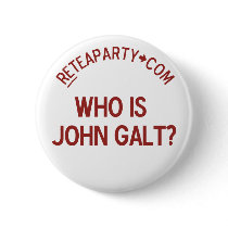 Who is John Galt Tea Party Button by PeacPac Who is John Galt Tea Party Button