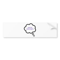 WHO IS JOHN GALT? Thought Cloud Bumper Stickers