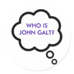 WHO IS JOHN GALT? Thought Cloud Stickers