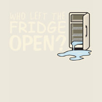 Who Left the Fridge Open T-Shirt by ruderetro Who Left the Fridge Open T-Shirt