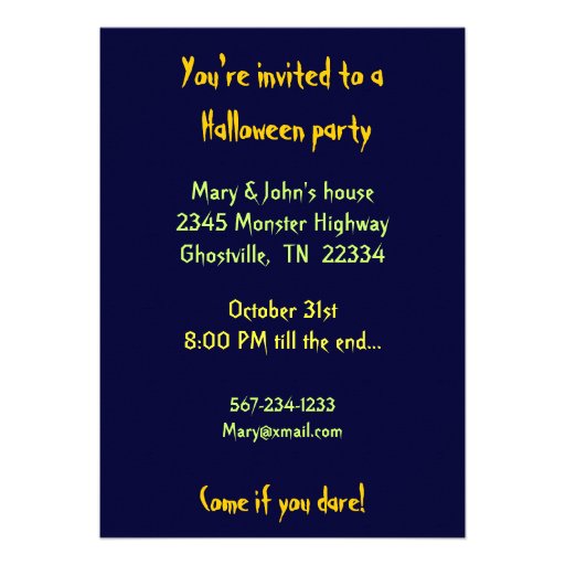 Who Lives There? Halloween Invitation
