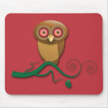 who me? says the owl mouse pad