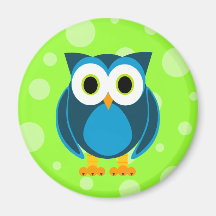 Who? Mr. Owl Cartoon Fridge Magnets