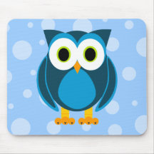 Who? Mr. Owl Cartoon Mouse Pads