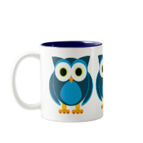 Who? Mr. Owl Cartoon Coffee Mugs