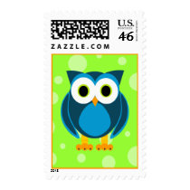 Who? Mr. Owl Cartoon Postage Stamp