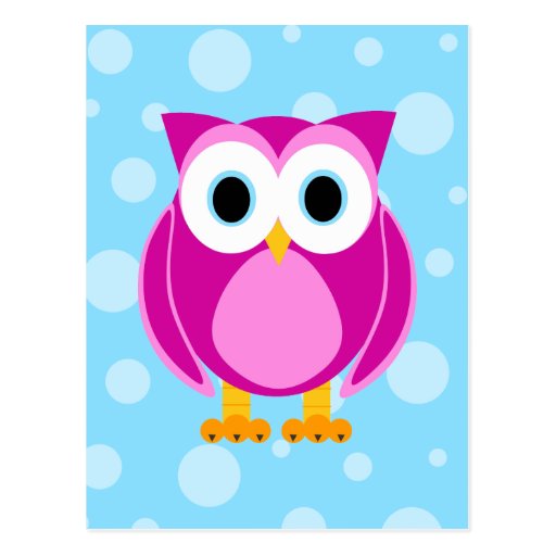 Who? Mrs. Owl Cartoon Post Card