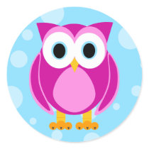 Who? Mrs. Owl Cartoon Sticker