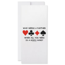 Who Needs A Partner When All You Need (Bridge) Rack Card Design