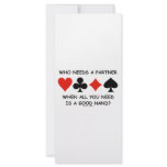 Who Needs A Partner When All You Need (Bridge) Rack Card Design