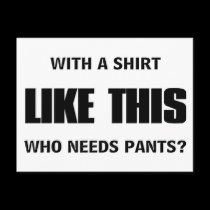 Who needs pants? postcards