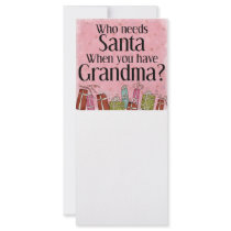 who needs santa when you have grandma rack card design