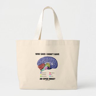 Who Said I Didn't Have An Open Mind? (Brain Humor) Canvas Bags