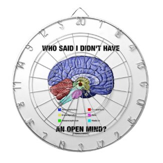 Who Said I Didn't Have An Open Mind? (Brain Humor) Dartboards