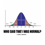 Who Said That I Was Normal? (Bell Curve Humor) t-shirts