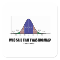 Who Said That I Was Normal? (Stats Humor) Square Sticker
