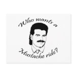 Who Wants a Mustache Ride? Postcard